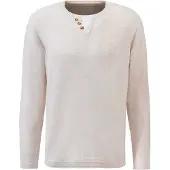 H.I.S. Pullover ecru / branco