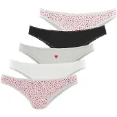 LASCANA Cueca acinzentado / vermelho / preto / offwhite