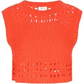 IZIA Top de malha laranja