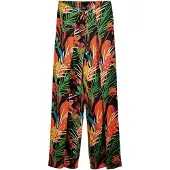 Desigual , Calça longa pareô, Viscose, Preto, XL