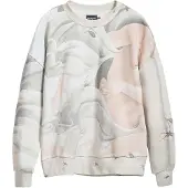 Desigual , Moletom com estampa Arty, Branco, XXL