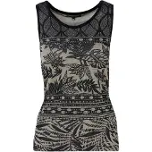KOROSHI Top cáqui / preto