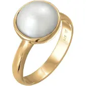 Nenalina Anel ouro / branco pérola