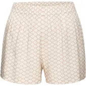 LASCANA Calças de pijama bege / branco