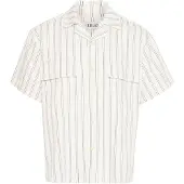 !Solid Camisa ' SDPetrus' cinzento escuro / offwhite