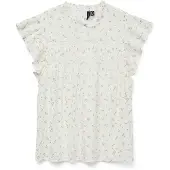 Vero Moda Blusa 'VMTrine' oliveira / cor-de-rosa / branco