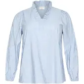 KAFFE CURVE Blusa 'Anni' azul céu / azul pastel / prata