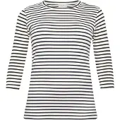 KAFFE CURVE Camisa 'Lia' bege claro / preto