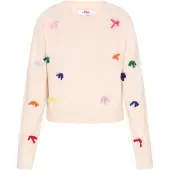 Mymo Pullover 'Comfy' navy / verde / rosa / branco lã