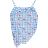 Mymo Top azul claro / vermelho / branco