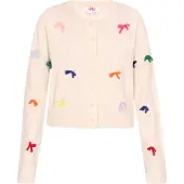 Mymo Casaco de malha lavanda / laranja escuro / vermelho escuro / branco lã