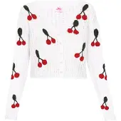 Mymo Casaco de malha 'Fashion Look' verde escuro / vermelho / branco