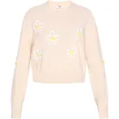 Mymo Pullover amarelo claro / branco / offwhite