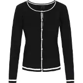 Dreimaster Klassik Casaco de malha preto / branco