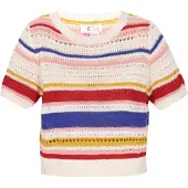 IZIA Pullover 'Boho' azul / amarelo / vermelho / branco