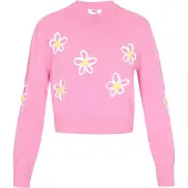 Mymo Pullover 'Back To School' amarelo / rosa claro / branco