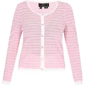 Faina Casaco de malha 'Fashion Look' rosé / branco