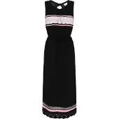 IZIA Vestido de malha azul claro / rosa claro / preto / branco