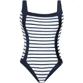 Sunflair Fato de banho azul escuro / branco