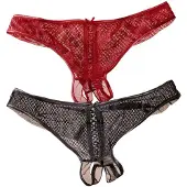 Petite fleur GOLD by LASCANA Cueca com abertura vermelho / preto