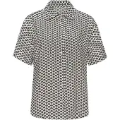 LASCANA Camisa de pijama preto / branco