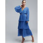 BWLDR Vestido de festa 'Alana' azul céu