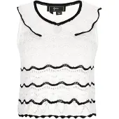 Faina Top de malha 'Fashion Look' preto / offwhite
