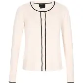 Dreimaster Klassik Casaco de malha creme / preto