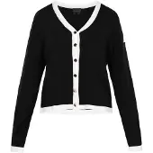 Dreimaster Klassik Casaco de malha preto / branco