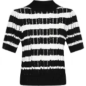 IZIA Pullover 'Boho' preto / branco