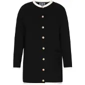 Dreimaster Maritim Casaco de malha preto / branco
