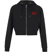 MyMo ROCKS Casaco em moletão 'Comfy' vermelho / preto