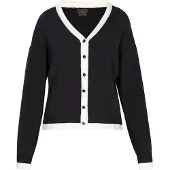 Dreimaster Klassik Casaco de malha navy / branco