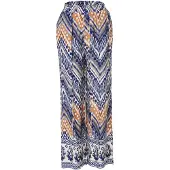 KOROSHI Calças navy / cinzento / laranja / branco