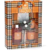 Magic Lights Estojo Difusor Mikado Mais 2 Velas De Laranja-canela