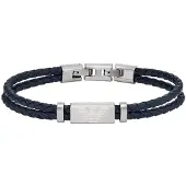 Emporio Armani Pulseira de couro da moda EGS2995040