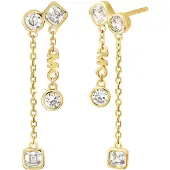 Michael Kors Orecchini Placcati Oro Con Zirconi — Orecchini