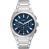 Fossil Relógios analógicos 'Everett' marinho / prata