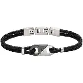 Emporio Armani Pulseira preto / prata