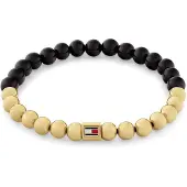 Tommy Hilfiger Bracciale Con Perline E Perle Semipreziose Di Onice — Bracciale