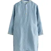 Next Camisa azul fumado