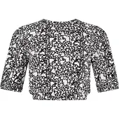 Nelice Blusa 'Valentine's Day' preto / branco