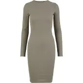 Urban Classics Vestido Longo De Manga Comprida Rib