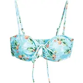 Desigual , Top de biquíni com abacaxis, Azul, XS