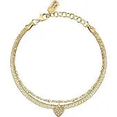 La Petite Story Bracciale doppio placcato oro con cuore Love LPS05ASD46