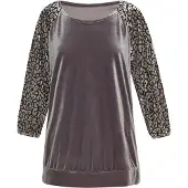 Usha Blusa cinzento / preto
