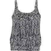 s.Oliver Top preto / offwhite