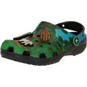 Crocs Sapatos abertos 'Minecraft' azul claro / castanho / verde / offwhite
