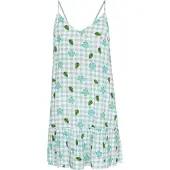 Swirly Vestido de verão 'Spring Summer' turquesa / verde / branco