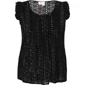 IZIA Top 'Boho' preto